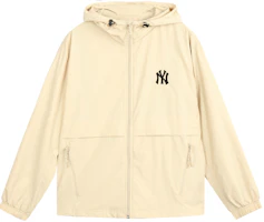 MLB New York Yankees Beige Windbreaker Zip Jacket Unisex Sportswear 3AWJ01014-50BGS