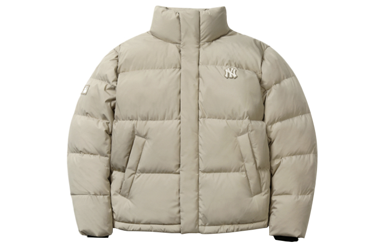 MLB New York Yankees Beige Winter Puffer Jacket Unisex 31DJ01061-50B