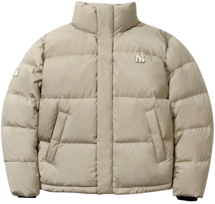 MLB 紐約洋基米色冬季羽絨外套 男女通用 31DJ01061-50B Order MLB 紐約洋基米色冬季羽絨外套 男女通用 31DJ01061-50B