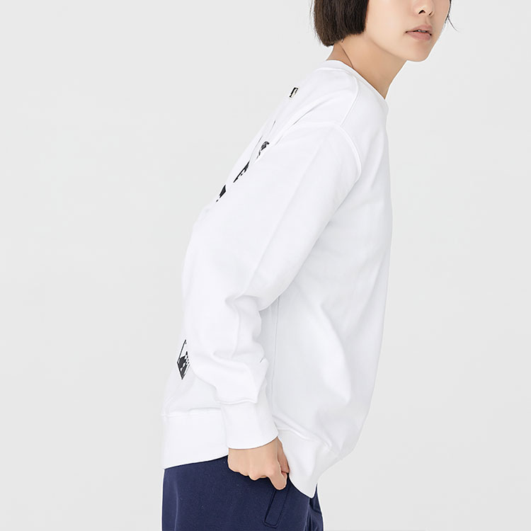 MLB New York Yankees Big Logo Print Crewneck Long Sleeve Sweatshirt White Unisex 3AMTO0226-50WHS 圖 6