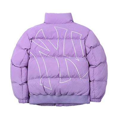 MLB New York Yankees Big Logo Puffer Jacket Unisex Purple 31DJ03061-50V