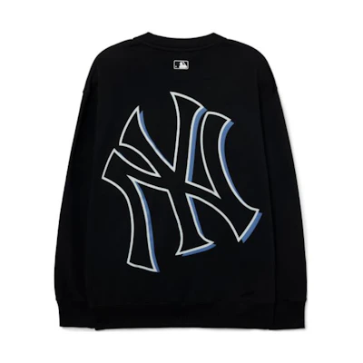 MLB New York Yankees Black Crewneck Pullover Sweatshirt Unisex 3AMTB0431-50BKS