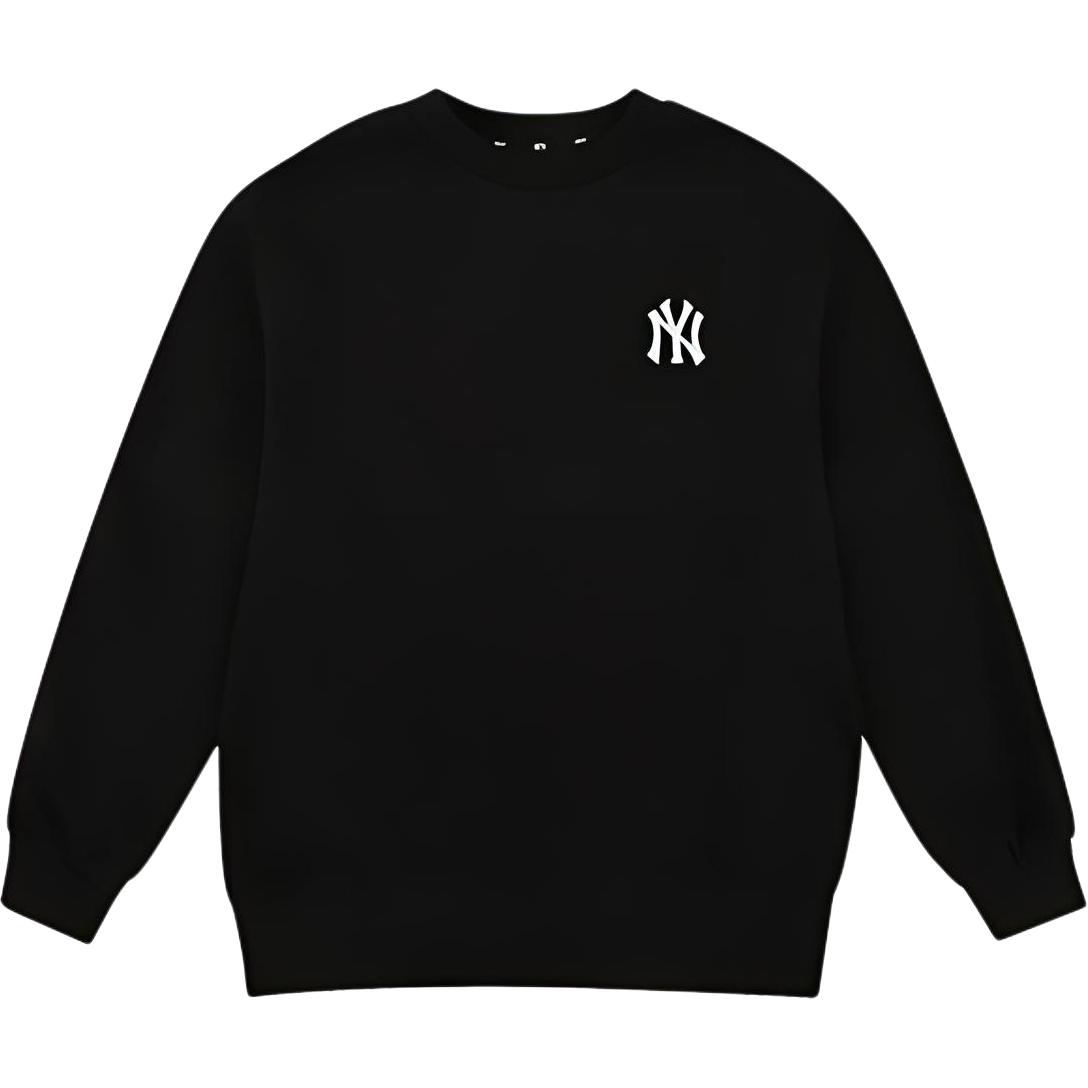 MLB New York Yankees Black Crewneck Sweatshirt Unisex Casual Loose Fit 31MTT1011-50L