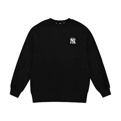 MLB New York Yankees Black Crewneck Sweatshirt Unisex Casual Loose Fit 31MTT1011-50L