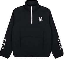 MLB New York Yankees Black Half-Zip Baseball Jacket Unisex 31JPU6131-50L MLB New York Yankees Black Half-Zip Baseball Jacket Unisex 31JPU6131-50L