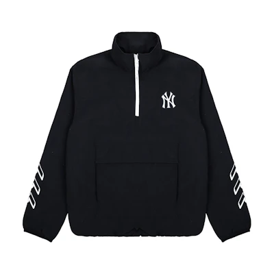 MLB New York Yankees Black Half-Zip Baseball Jacket Unisex 31JPU6131-50L