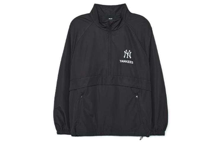 MLB New York Yankees Black Half-Zip Pullover Jacket for Men 3AWJB0233-50BKS