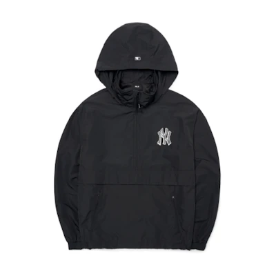 MLB New York Yankees Black Half-Zip Pullover Jacket Unisex Casual/Travel Wear 3AWJS0321-50BKS