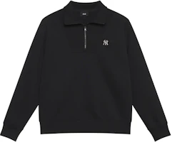 MLB New York Yankees Black Half-Zip Pullover Sweatshirt Unisex Casual 24FW 3AMTB0546-50BKS MLB New York Yankees Black Half-Zip Pullover Sweatshirt Unisex Casual 24FW 3AMTB0546-50BKS