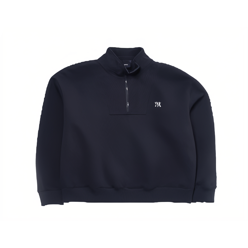 MLB New York Yankees Black Half-Zip Pullover Sweatshirt Unisex Casual 24FW 3AMTB0546-50BKS 圖 2