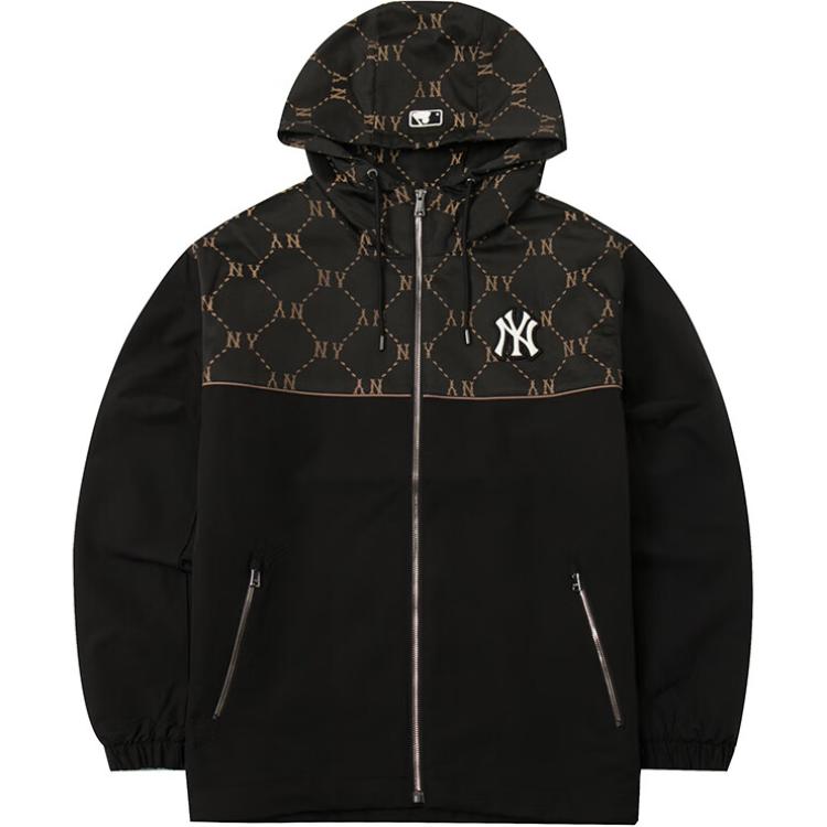 MLB New York Yankees Black Hoodie Zip-Up Jacket Unisex Casual and Stylish Wear 3AWJM0544-50BKS 圖 2