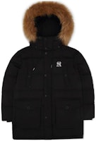 MLB New York Yankees Black Logo Puffer Jacket Unisex Long Sleeve Loose Fit. 3ADJEC826-50BKS MLB New York Yankees Black Logo Puffer Jacket Unisex Long Sleeve Loose Fit. 3ADJEC826-50BKS