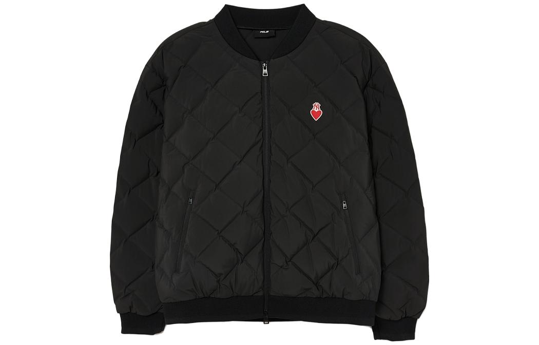 MLB New York Yankees Black Loose-Fit Zip-Up Casual Jacket for Men 3LDJH0236-50BKS