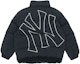 Buy MLB 뉴욕 양키스 블랙 오버사이즈 로고 패딩 자켓 유니섹스 겨울용 31DJ03061-50L