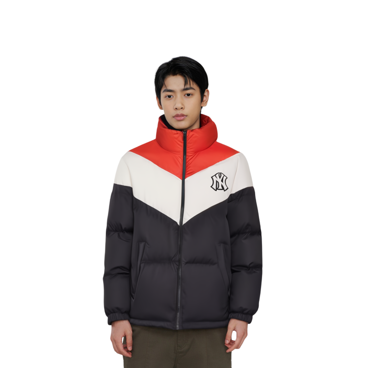 MLB New York Yankees Black Puffer Down Jacket Unisex Long Sleeve Coat 31DJN3061-50L 圖 7