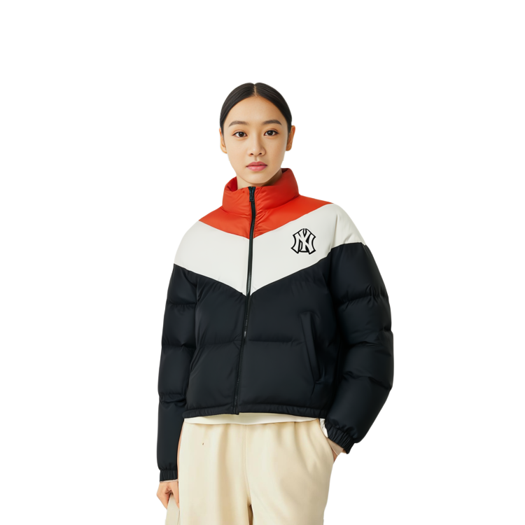 MLB New York Yankees Black Puffer Down Jacket Unisex Long Sleeve Coat 31DJN3061-50L 圖 8