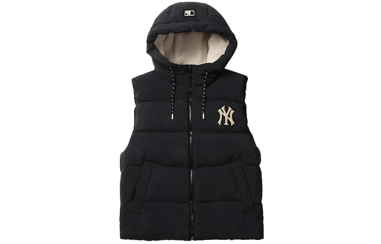 MLB New York Yankees Black Sleeveless Hoodie Puffer Vest Unisex 31DV02061-50L