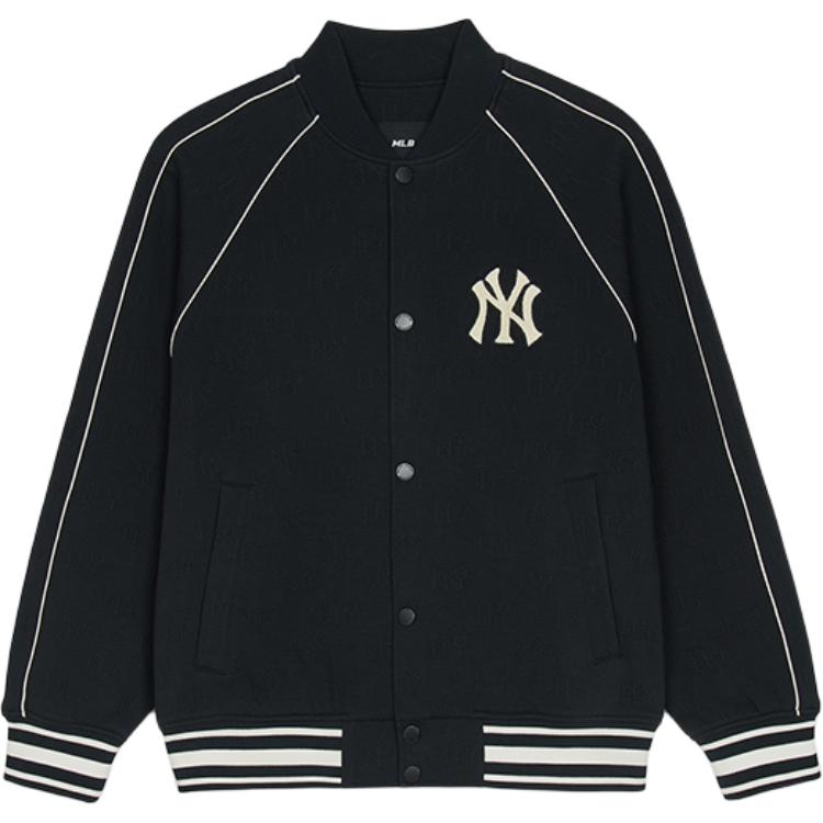 MLB New York Yankees Black Vintage Loose Fit Unisex Baseball Jacket. 3AJPM0751-50BKS