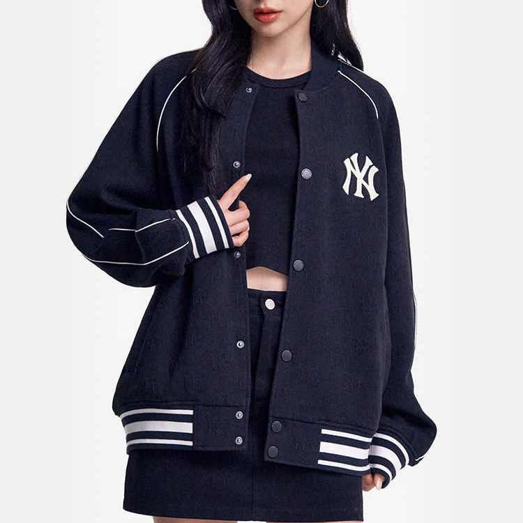 MLB New York Yankees Black Vintage Loose Fit Unisex Baseball Jacket. 3AJPM0751-50BKS 圖 5