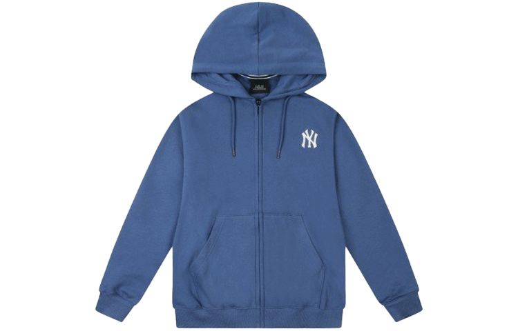 MLB New York Yankees Blue Hoodie with Back Letter Logo Print Unisex Zip-Up 31TRB7061-50U 圖 2
