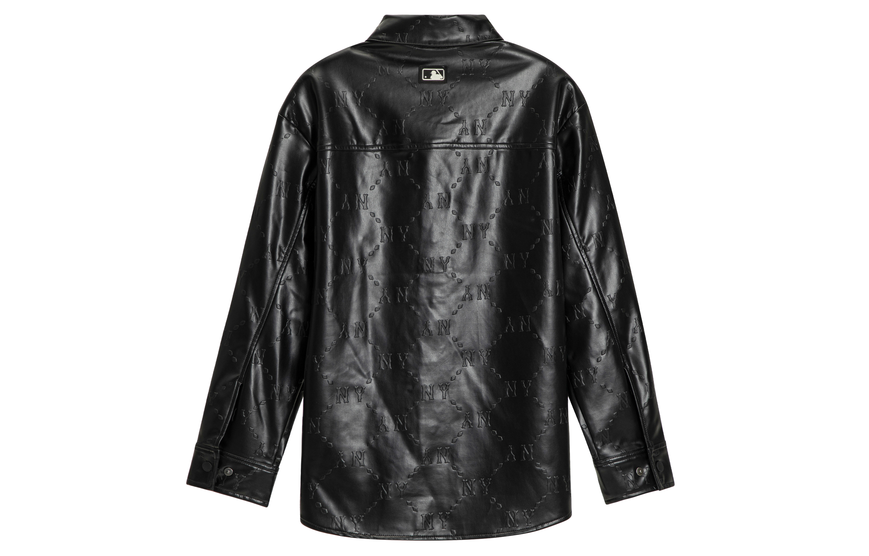 MLB New York Yankees Buttoned Embroidered Logo Jacket Black  Outerwear 3AWSM0324-50BKS 圖 3