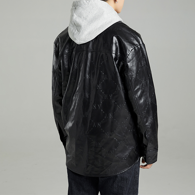 MLB New York Yankees Buttoned Embroidered Logo Jacket Black  Outerwear 3AWSM0324-50BKS 圖 8