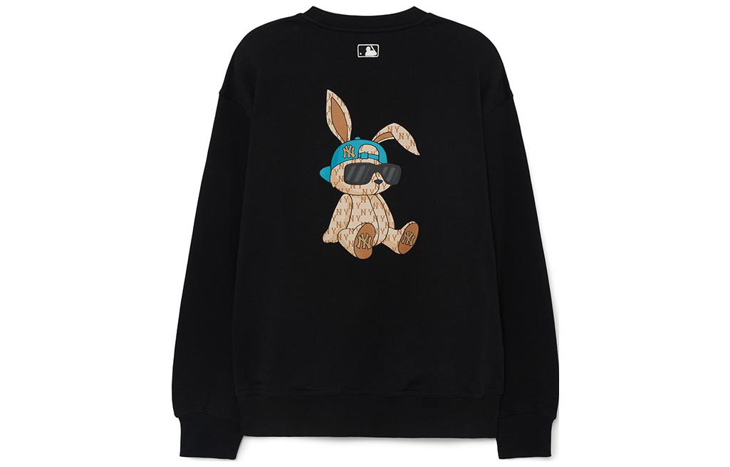 Order 紐約洋基兔子印花黑色寬鬆版衛衣 男女適用 3AMTQ0131-50BKS