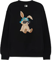 Order 紐約洋基兔子印花黑色寬鬆版衛衣 男女適用 3AMTQ0131-50BKS