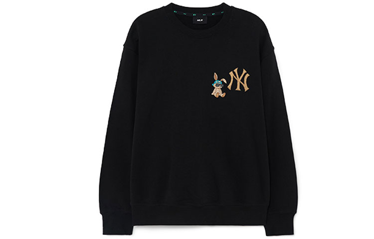 Lookbook 紐約洋基兔子印花黑色寬鬆版衛衣 男女適用 3AMTQ0131-50BKS