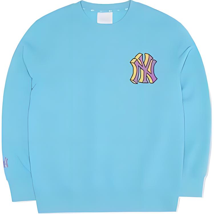 MLB New York Yankees Casual Pullover Sweatshirt Unisex Blue 3AMTEC324-50BLS