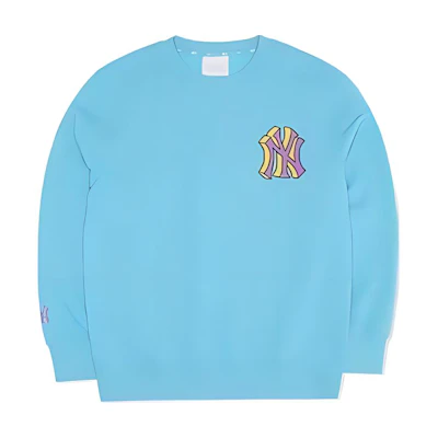 MLB New York Yankees Casual Pullover Sweatshirt Unisex Blue 3AMTEC324-50BLS