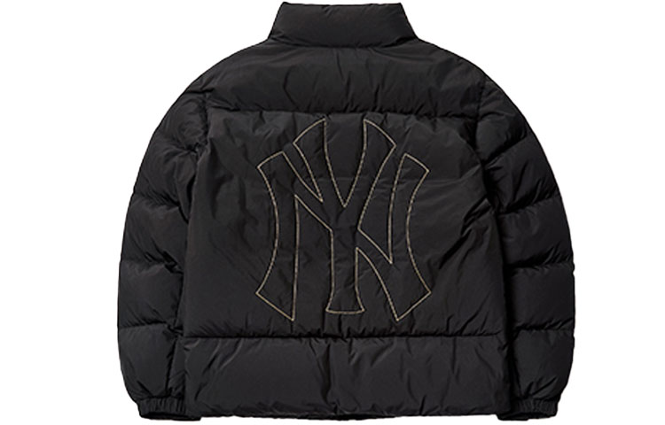 Lookbook MLB 紐約洋基經典羽絨外套 冬季男女通用 黑色 3ADJEC416-50BKS