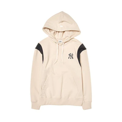 MLB New York Yankees Colorblock Hoodie Cream Unisex Sportswear 3AHDV0244-50CRD