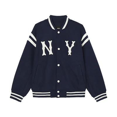 MLB New York Yankees Colorblock Jacket Unisex Navy Blue Casual Fashion. 3AJPV1546-50NYL