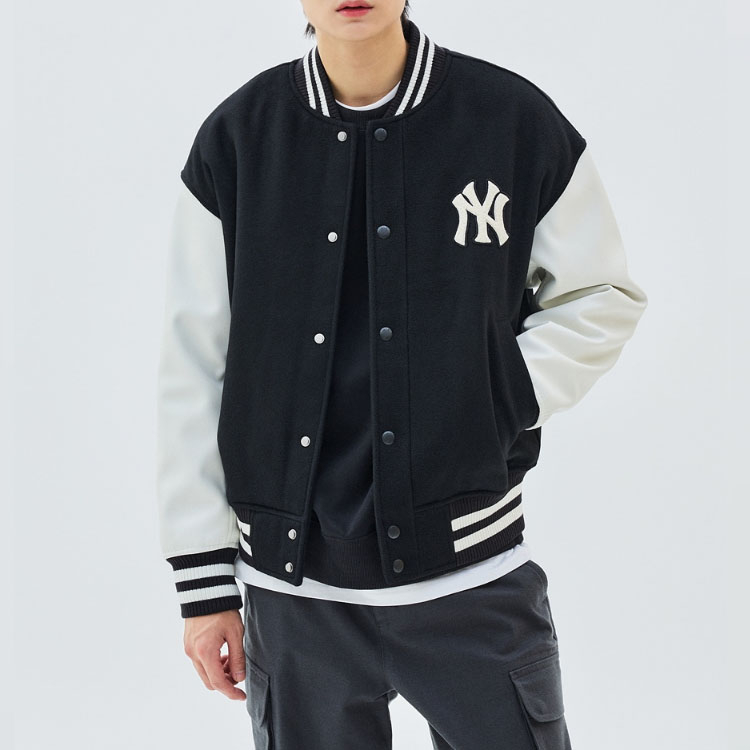 Sizing Jaket Kasual Retro MLB New York Yankees Unisex Hitam. 3AJPV0634-50BKL