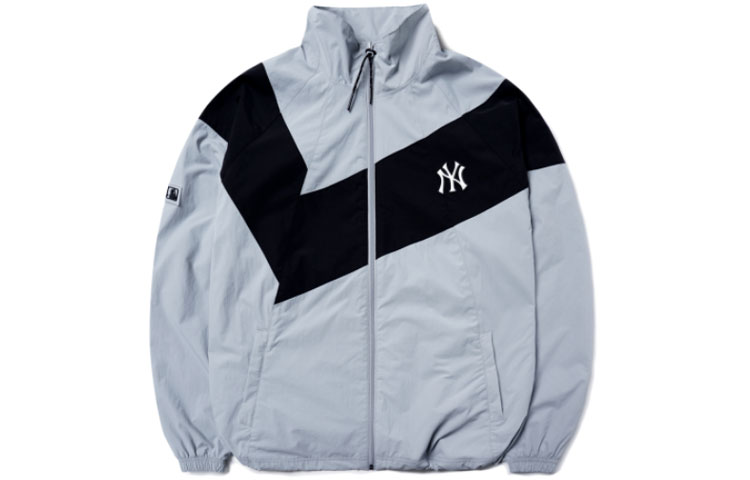 MLB New York Yankees Colorblock Windbreaker Jacket Unisex - Grey 3AWJ07014-50GRS