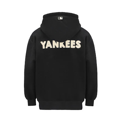 MLB New York Yankees Contrast Logo Fleece Hoodie Unisex - Black 3AHDEC116-50BKS