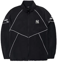 MLB New York Yankees Contrast Stitch Zip-Up Retro Track Jacket Unisex Black 3AWJS0221-50BKS MLB New York Yankees Contrast Stitch Zip-Up Retro Track Jacket Unisex Black 3AWJS0221-50BKS