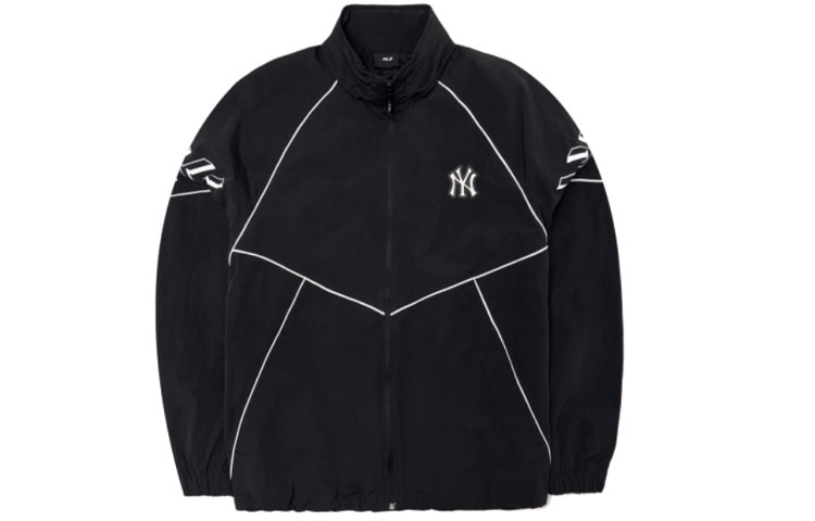 Order MLB New York Yankees Contrast Stitch Zip-Up Retro Track Jacket Unisex Black 3AWJS0221-50BKS