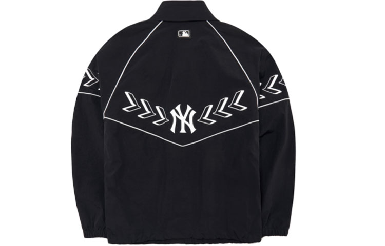 Lookbook MLB New York Yankees Contrast Stitch Zip-Up Retro Track Jacket Unisex Black 3AWJS0221-50BKS