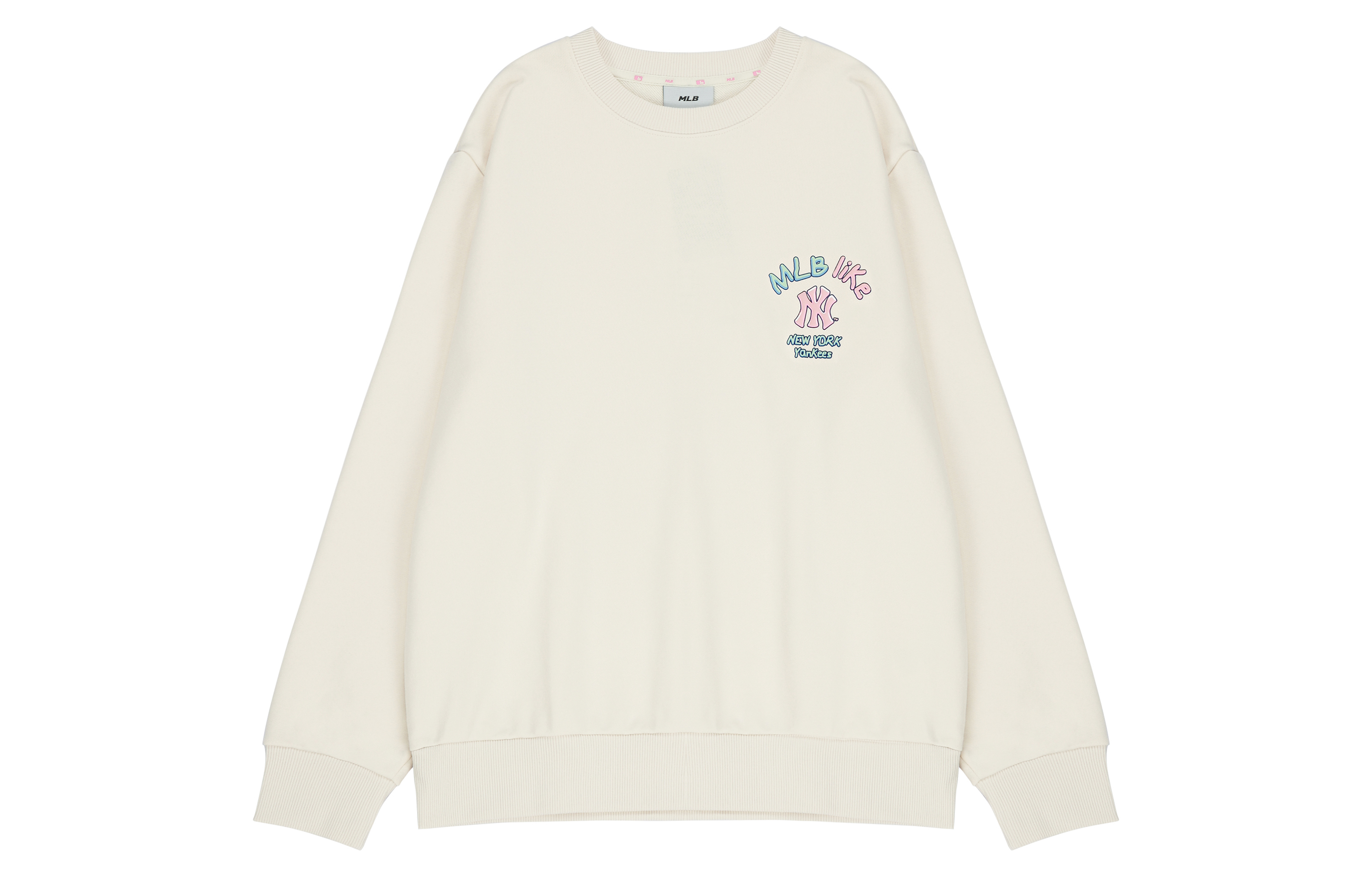 Lookbook MLB纽约洋基队米色圆领套头卫衣男女冬季款 3AMTL5116-50CRS