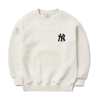 MLB New York Yankees Cream Crewneck Sweatshirt Unisex Casual Fit 3AMTEC616-50CRS