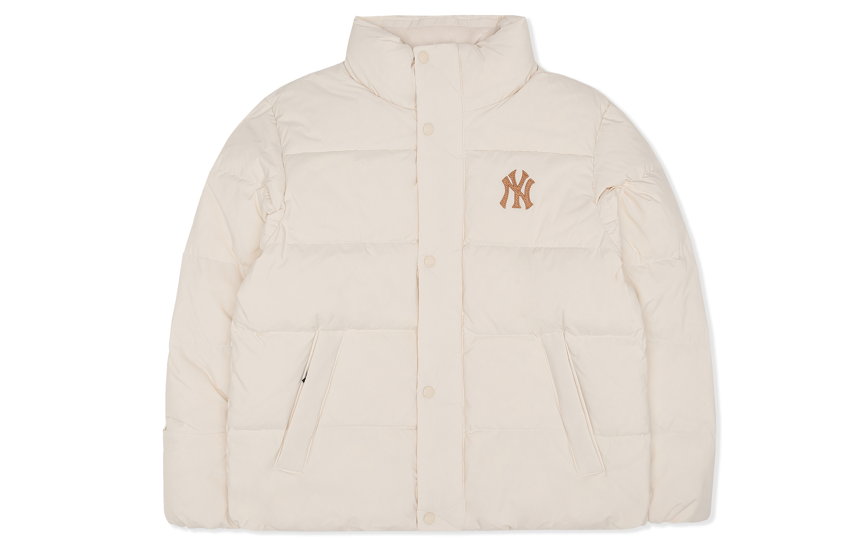 Order MLB New York Yankees Jaket Puffer Pendek Krim Musim Sejuk Unisex Kasual Hangat. 3ADJB0526-50CRS