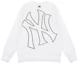 Buy Sudadera Unisex Manga Larga MLB New York Yankees Off-White Logo Letra. 3AMTB0421-50WHS