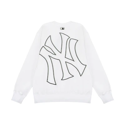 MLB New York Yankees Crewneck Lettering Long Sleeve Sweatshirt Unisex Off-White 3AMTB0421-50WHS