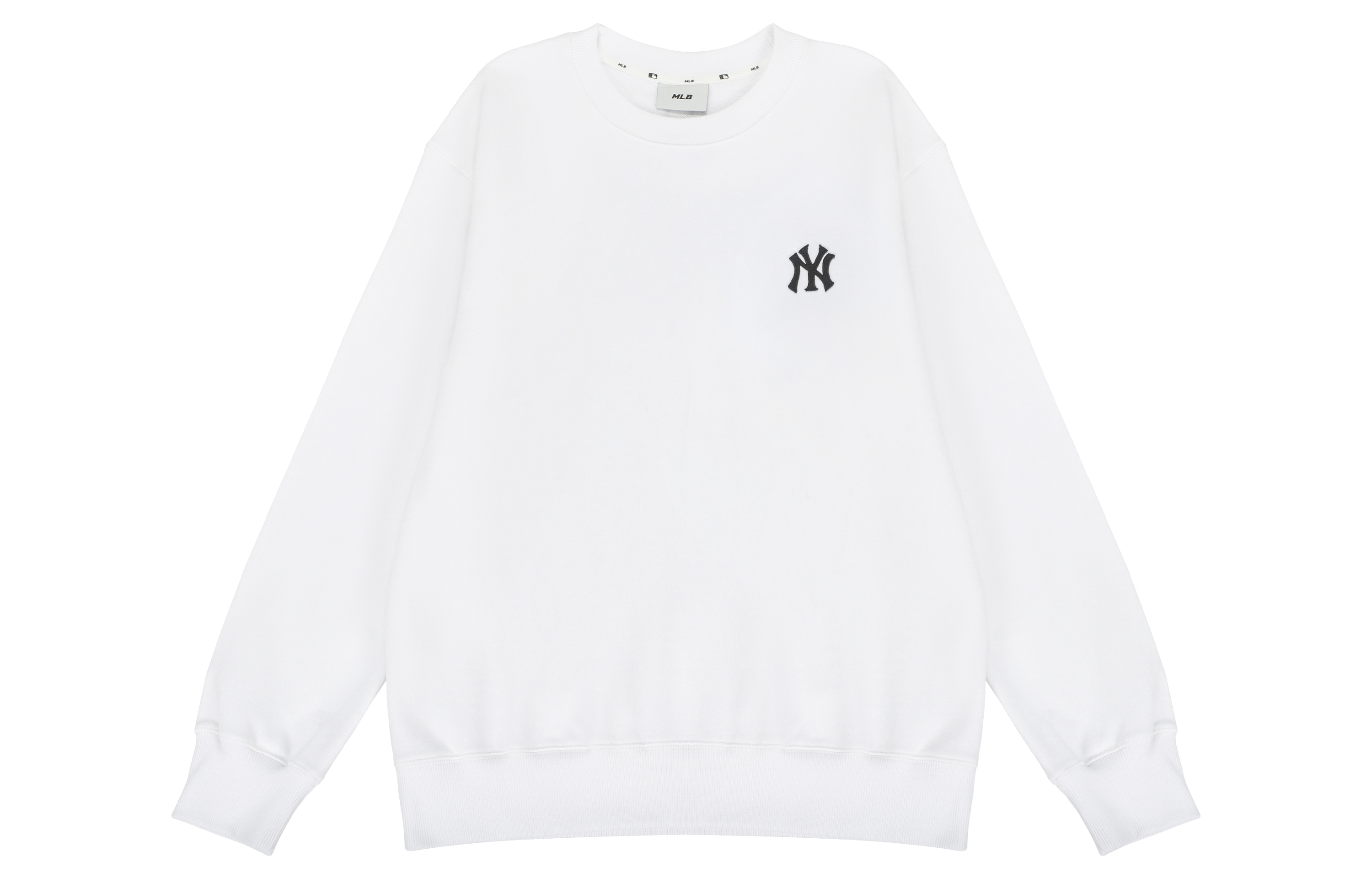 Lookbook Sudadera Unisex Manga Larga MLB New York Yankees Off-White Logo Letra. 3AMTB0421-50WHS