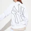 Sizing Sudadera Unisex Manga Larga MLB New York Yankees Off-White Logo Letra. 3AMTB0421-50WHS