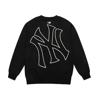 MLB New York Yankees Crewneck Pullover Sweatshirt Unisex Black 31MT05111-50L