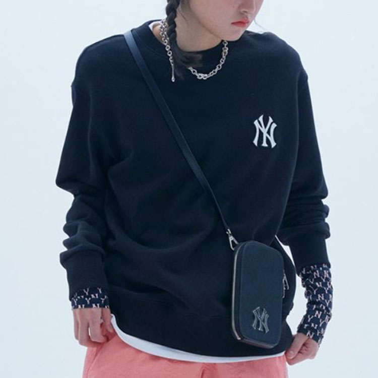 MLB New York Yankees Crewneck Pullover Sweatshirt Unisex Black 31MT05111-50L 圖 5