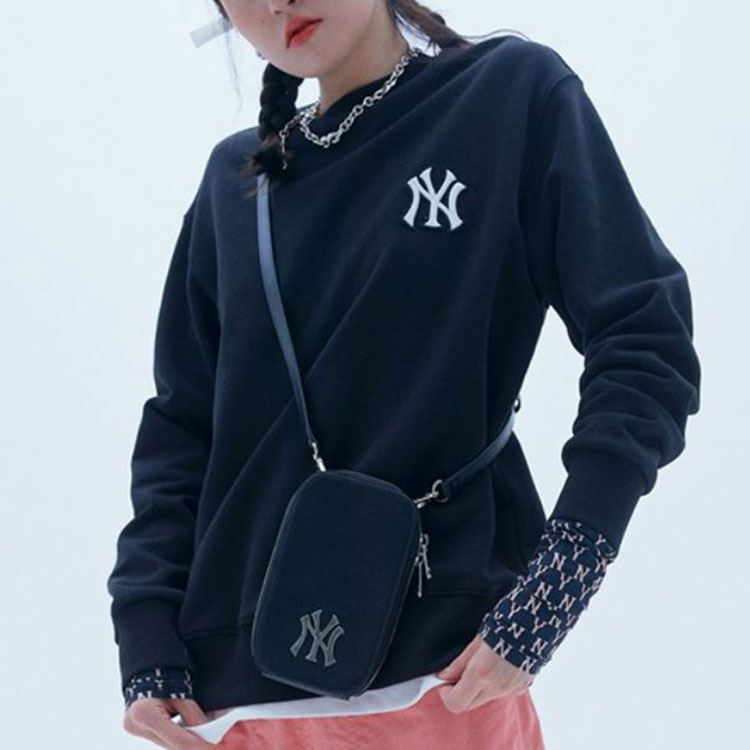 MLB New York Yankees Crewneck Pullover Sweatshirt Unisex Black 31MT05111-50L 圖 6